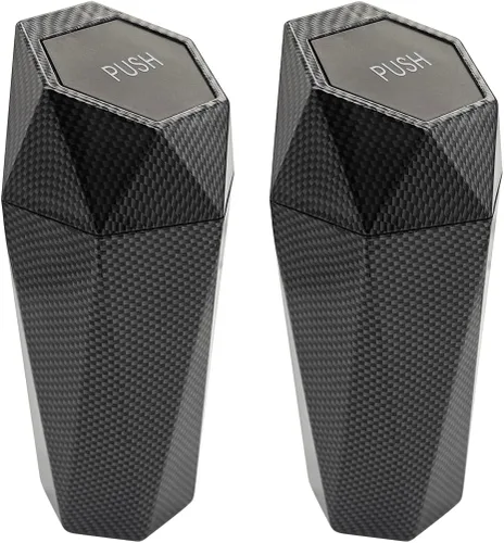 Vista 14 de Cubo de basura para automóvil con tapa, mini cubo de basura portátil para automóvil, pequeño diseño de diamante a prueba de fugas, contenedores