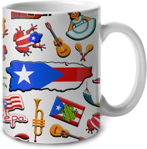 Vista 15 de Lotacy Taza de café con símbolos de Cuba con bandera de mapa, taza de cerámica de bandera cubana de 11 onzas, recuerdo de Cuba y regalos, idea