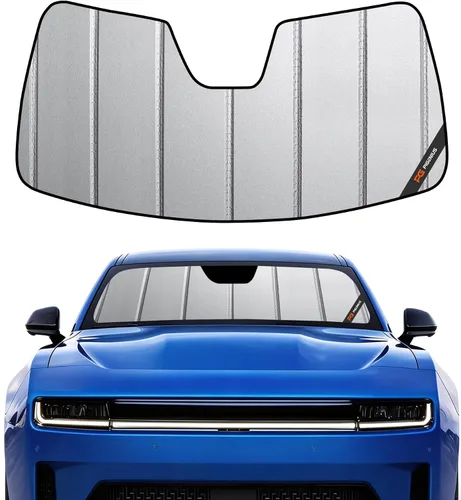 Vista 15 de Parasol para parabrisas Pigenius para Dodge Charger 2011-2023 con cámara montada en el espejo retrovisor - Protección