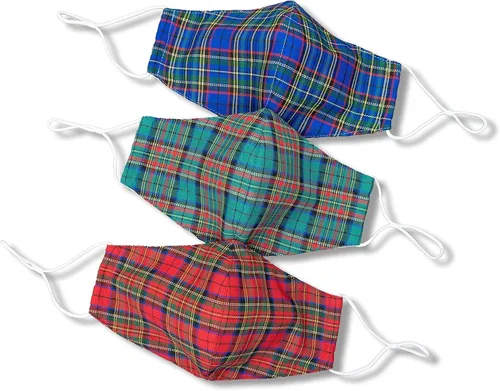 Vista 4 de Máscaras faciales de tela reutilizables ajustables de algodón hechas a mano