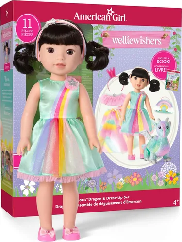 Vista 8 de American Girl WellieWishers Emerson Muñeca de 14.5", Púrpura, Plateado