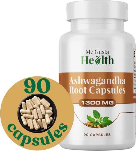 Vista 8 de Ashwagandha - Cápsulas de polvo de raíz de 1300 mg, soporte para el metabolismo de la cápsula para mujeres y hombres, apoyo inmunológico