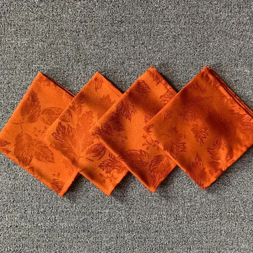Vista 10 de SASTYBALE Servilletas cuadradas de tela de Acción de Gracias, 20 x 20 pulgadas, juego de 4 piezas de hojas de arce jacquard, reutilizables, sin