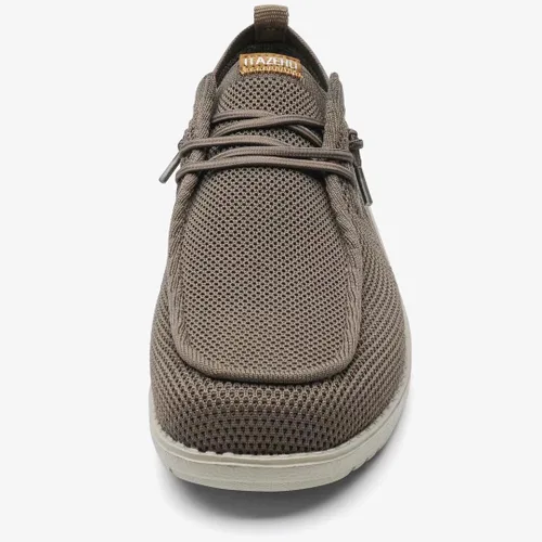 Vista 4 de 1TAZERO Zapatos sin cordones para hombre, extra anchos, ortopédicos, para diabéticos, cómodos para pies hinchados, con soporte de arco para fascitis