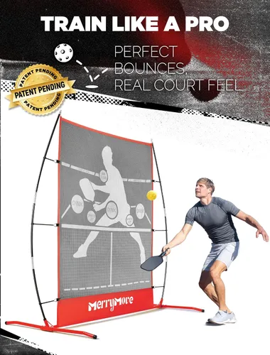 Vista 5 de Pickleball Practice Rebounder Net: Pickleball Rebounder or 6FT Mini Pickle Ball Net Portable for Outdoor Driveway Backyard and Indoor Garage - 2in1