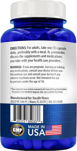 Vista 2 de SAM-E Suplemento de 500 mg Fácil absorción S-adenosil-L-metionina SAM-e 500mg para suplemento de apoyo óseo y estado de ánimo Fabricado