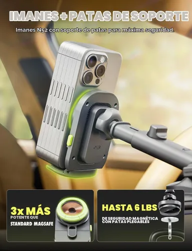 Vista 7 de Soporte extensible para teléfono de coche MagAlign por Bracketron