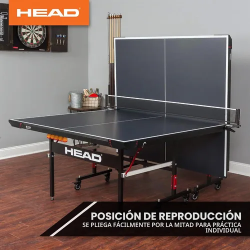 Vista 3 de HEAD Summit USA - Mesa de tenis de mesa para interiores, red de grado de competencia, fácil de instalar en 10 minutos, mesa de ping pong con modo
