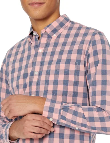 Vista 3 de Marca Tienda Goodthreads - Camisa de popelina a cuadros con manga larga y ajuste estándar para hombre