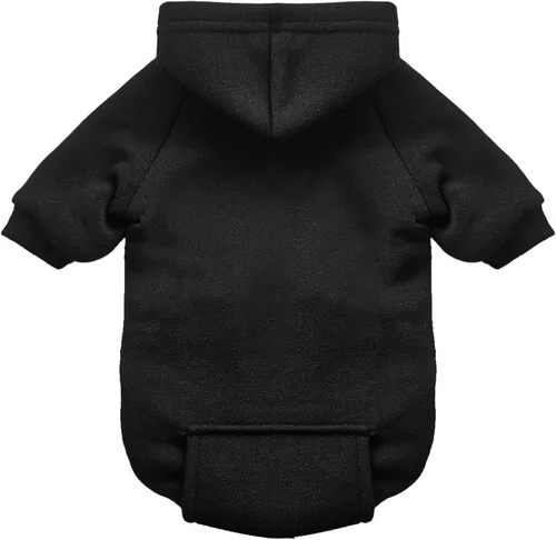 Vista 4 de Jecikelon - Sudadera con capucha y bolsillos, cálida para invierno, para perros pequeños, ropa de abrigo para chihuahuas, disfraz para cachorros