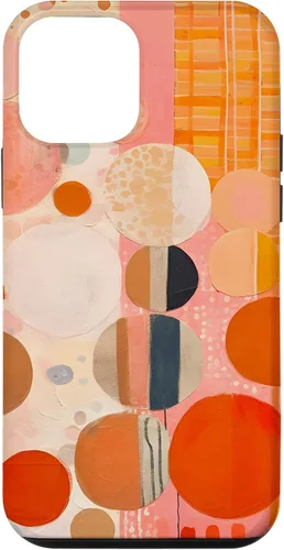 Vista 16 de iPhone 16 Abstract Boho Warm Orange and Pink Mid Century Modern Case
