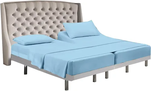 Vista 31 de Cottingon Juego de sábanas de 5 piezas tamaño King dividido para camas dobles ajustables, sábanas de microfibra de lujo suave XL para colchón