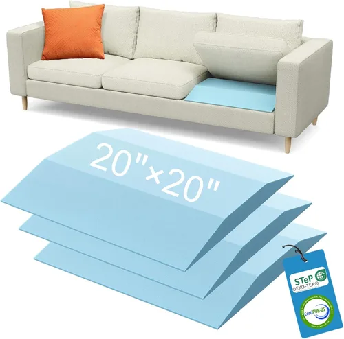 Vista 14 de Soporte de cojín de sofá para asiento caído, 20 x 20 x 2 pulgadas, espuma