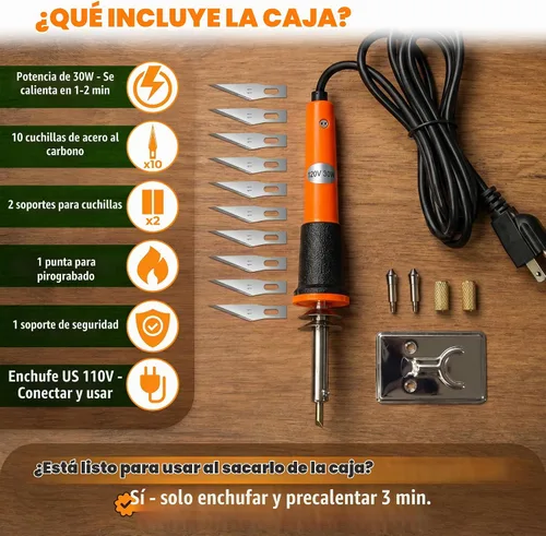 Vista 10 de Herramienta de corte caliente del cuchillo 30W, calabaza eléctrica que