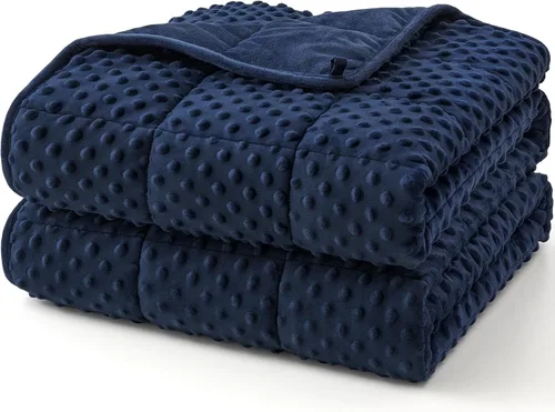 Vista 43 de Topcee Manta con peso (3 libras, 36 x 48 pulgadas), manta refrescante pesada para dormir, se aplica a 20-40 libras, manta suave y gruesa