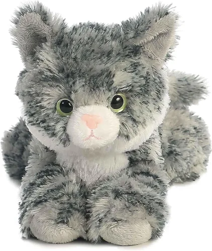 Vista 2 de Lily Gray Tabby Mini Flopsie de 8 pulgadas, de Aurora