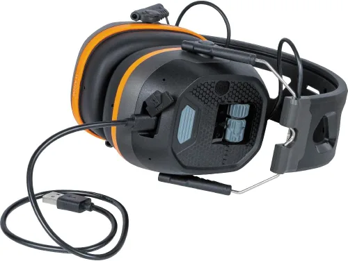 Vista 14 de KLEIN TOOLS AESEM1S Smart Sense - Orejeras electrónicas de protección auditiva de seguridad con Bluetooth y conciencia de la situación, NRR 23dB, 25