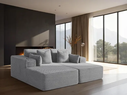 Vista 48 de Sofá modular de gran tamaño de 108 pulgadas, cómodo sofá deshuesado en forma de U para sala de estar, asientos extra profundos, sin montaje, sofá