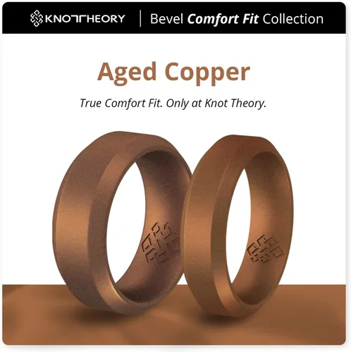 Vista 46 de Knot Theory - Anillo de boda de silicón para hombres y mujeres Anillos de goma finos de calidad superior con gran estilo, comodidad; son ideales