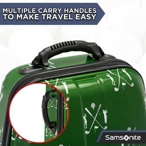 Vista 6 de Samsonite Tour Deluxe - Funda rígida para golf, bolsa de viaje de golf, carcasa ABS ligera y duradera, ruedas multidireccionales de 360 grados Verde