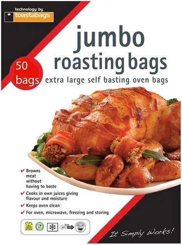 Vista 2 de Jumbo Oven Roasting Bags 55 x 60cm 2 Pack - Perfect for Your Turkey