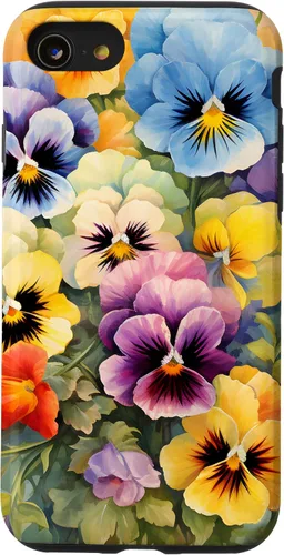 Vista 18 de Southern Boho Chic Happy Pansy Floral Garden Bouquet Case for iPhone 17