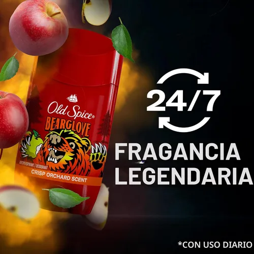 Vista 6 de Old Spice Desodorante sin aluminio para hombres, protección contra el olor 24/7, frescura y aroma duradero 24/7, se aplica transparente, Bearglove