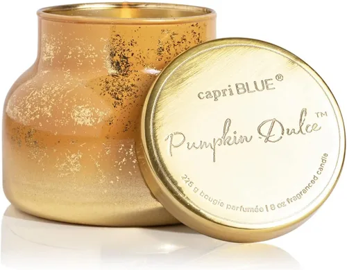 Vista 16 de Capri Blue Glimmer Mini Tin - Vela perfumada a manzana con mini portavelas, mezcla de cera de soja, Capri Blue Apple Cider Social Red and Gold