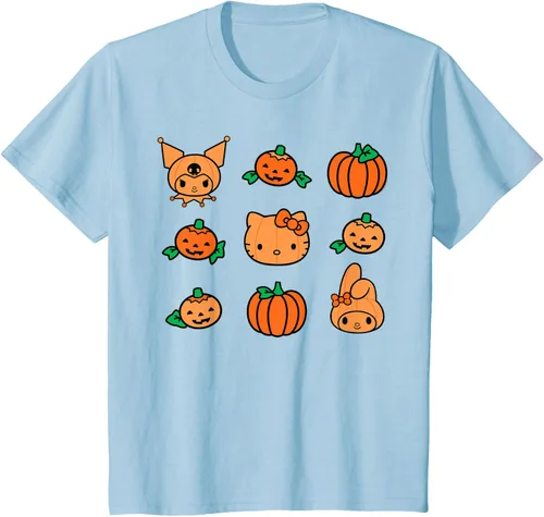 Vista 9 de Camiseta de Halloween Hello Kitty My Melody Kuromi Pumpkins