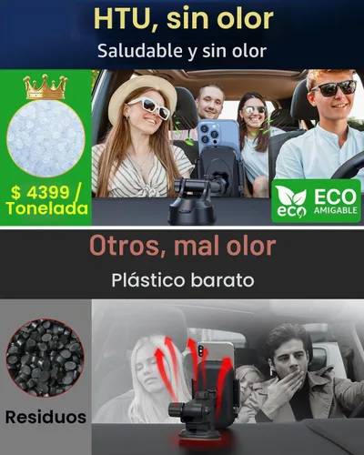 Vista 3 de HTU 2026 Mejorado [Verdadero Grado Militar] Soporte de Teléfono para Coche【Certificados de Seguridad y Sin Olor】Soporte de Teléfono Celular