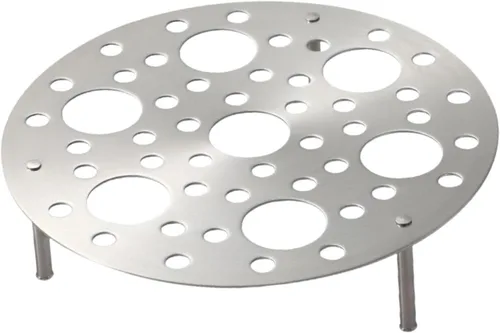 Vista 3 de Stainless Steel Steamer Rack Cooking Stand 7.09x1.89 inch Multifunctional Steamer Insert for Pan Bread Fruit Vegetables Seafood- High Legs