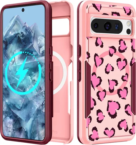 Vista 175 de Funda para Moto G 5G 2024 – Compatible con MagSafe para mujeres y niñas, bonita funda protectora magnética para teléfono, diseño femenino Kawaii