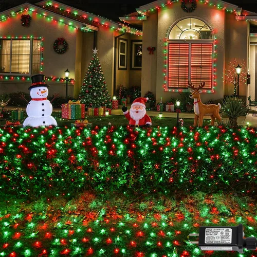 Vista 9 de 360 luces LED de red azul y blanco