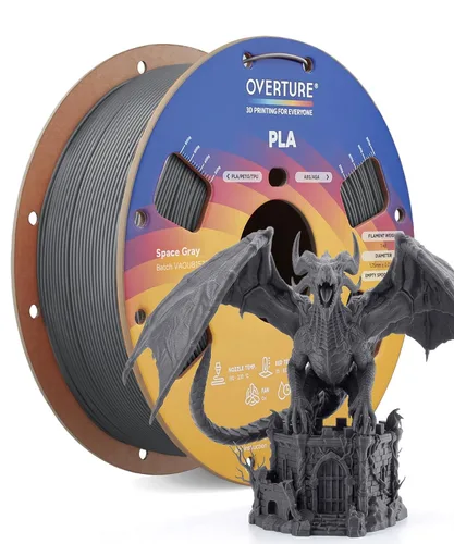Vista 75 de OVERTURE Paquete de 10 filamentos PLA de 0.069 lbs (0.069 in), filamento de impresora 3D de herido ordenado, paquete de 10 bobinas de 2.2 libras