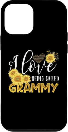 Vista 12 de Funda para iPhone 15 con texto en inglés "I Love Being Called Grammy Sunflower Lover Family Party Case