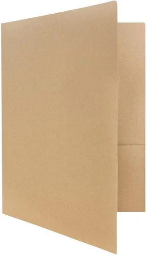 Vista 4 de LUXPaper Carpetas de presentación de 9 x 12 pulgadas Dos bolsillos Bolsa de comestibles marrón Cubierta de 18 puntos 10 unidades 18pt. Bolsa