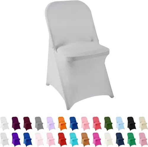 Vista 19 de Funda de elastano para silla, 12 unidades, fundas para silla, fundas plegables para sala de estar, funda extraíble lavable y elástica para silla