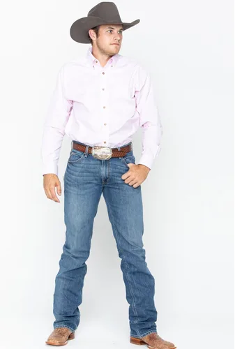 Vista 5 de ARIAT Camisa de rayas Pro Series Dayne Mini Stripe para hombre, Taeger - Pala francesa