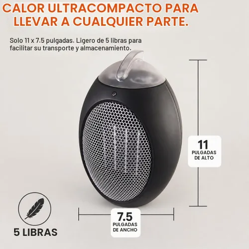 Vista 8 de Cozy Products, calentador compacto ESH Eco-Save 750-watt, ahorra dinero y energía