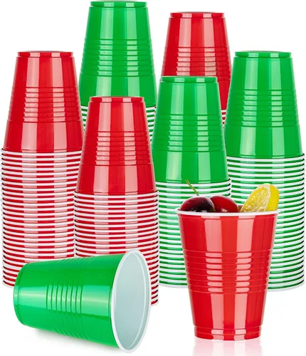 Vista 17 de WELLIFE 50 vasos de plástico dorados de 12 onzas, tazas de fiesta A-Oro