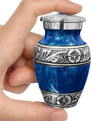 Vista 17 de Urna Negra de Acuarela para Cenizas de Adulto Masculino – Grandes Urnas de Cremación para Cenizas Humanas – Urna Funeraria Conmemorativa