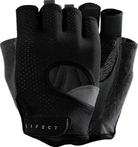 Vista 9 de LIFECT Freedom - Guantes de entrenamiento para levantamiento de pesas que cubre los nudillos, guantes cortos sin dedos con dorso curvo abierto