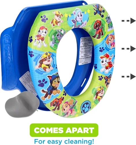 Vista 3 de Nickelodeon PAW Patrol "Mission Paw" - Asiento suave para ir al baño y asiento de entrenamiento para ir al baño, cojín suave, entrenamiento para ir