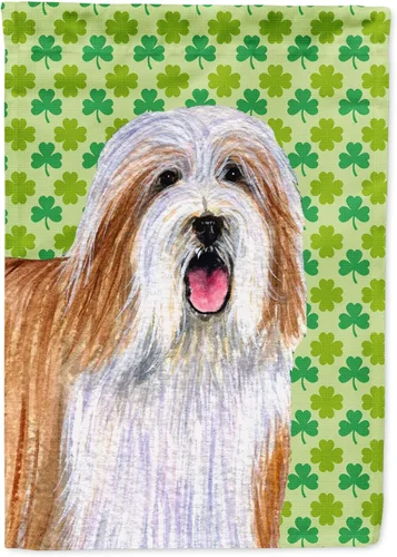 Vista 213 de Caroline's Treasures SS4442GF Affenpinscher Bandera de jardín con retrato de trébol del día de San Patricio para buzón, bandera decorativa