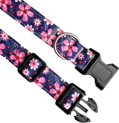 Vista 2 de Collar de perro, collar ajustable para perros pequeños, medianos y grandes, lindo collar de cachorro para perros machos y hembras, bonito diseño