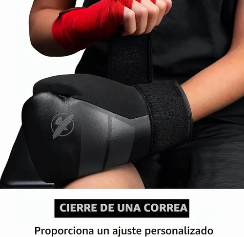 Vista 4 de Guantes de boxeo Hayabusa S4 para niños y niñas Negro