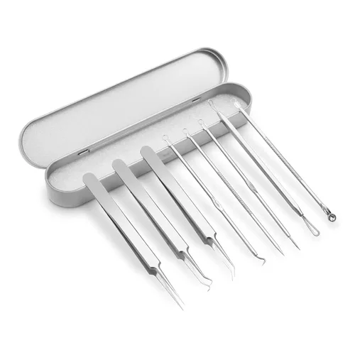 Vista 8 de Pinkiou Removedor de puntos negros, herramienta para eliminar espinillas, comedón, extractor de acné, removedor de manchas, kit de eliminación