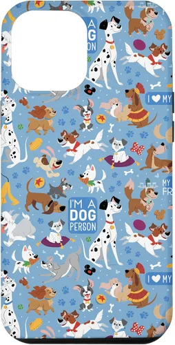 Vista 26 de Disney Funda azul para iPhone 17 con texto en inglés "Dogs I'm a Dogperson