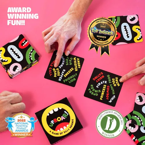 Vista 7 de ¡UPROAR! Juego de cartas familiar de coincidencias de sonido – Divertido juego rápido para niños de 7 años en adelante, padres y adolescentes
