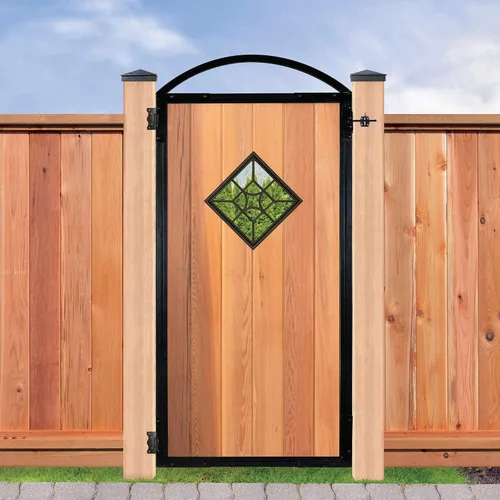 Vista 11 de Nuvo Iron Inserto decorativo para cercas, puertas, hogar, jardín, redondo, 15 pulgadas